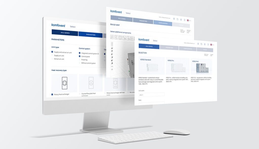 The new Komfovent SELECT faster and smarter cloud-based AHU configuration